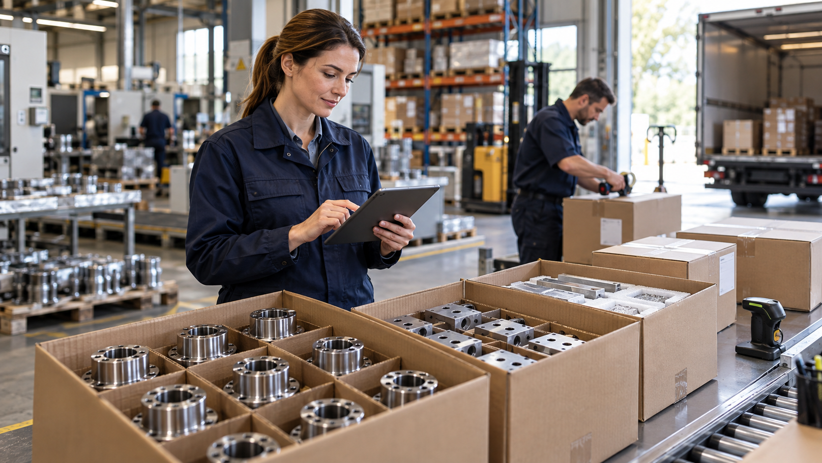 Awarded industrial components prepared for delivery