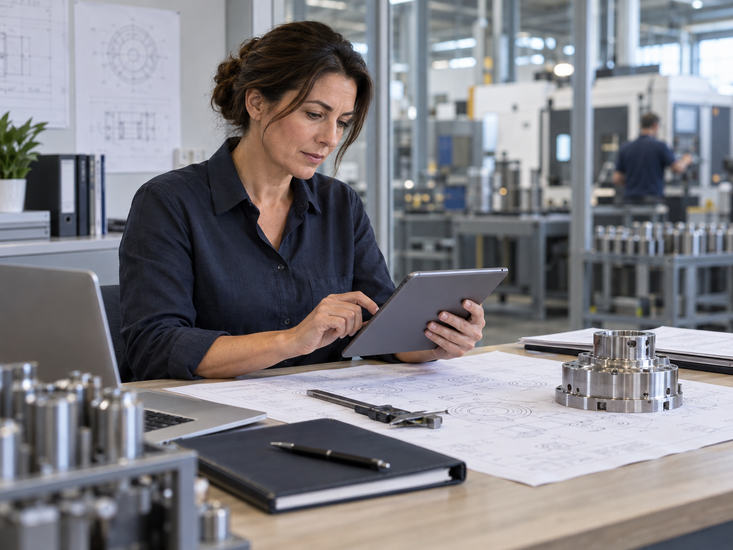 Supplier preparing an industrial quotation